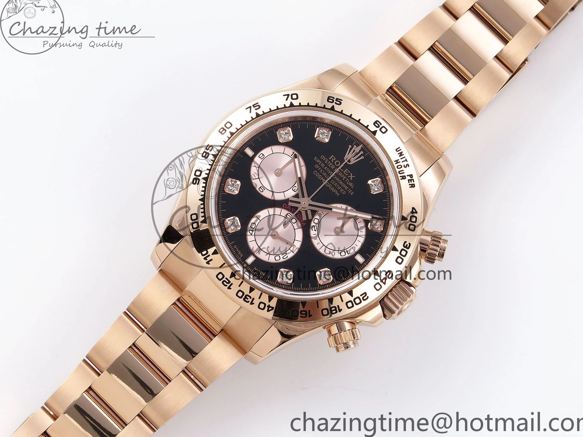 RG on Daytona 1:1 SH4131 Diamonds Edition Dial Black V5 Best 126505 QF Braclet RG 0507